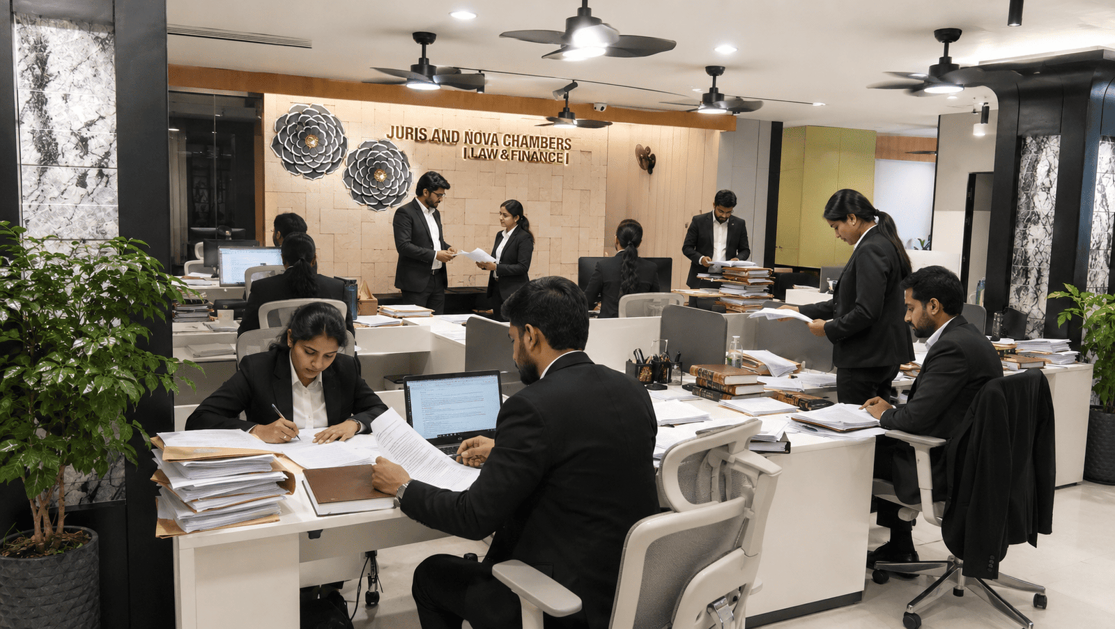 Team of advocates working at the Juris And Nova Chambers office in Chennai